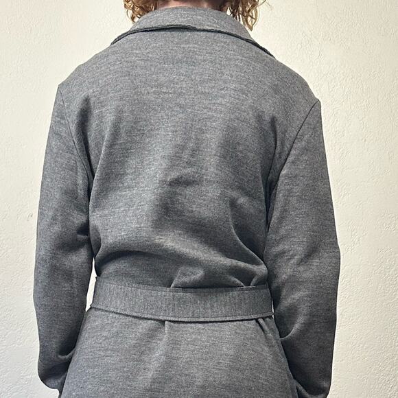 The Row Wool Trench Coat size S Gray Wrap Sash Tie - Picture 5 of 15